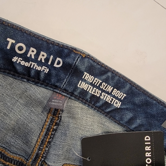 Torrid Trio Boot High-Rise Jean In El Nino Size 16-20 Short NEW! - Picture 14 of 17
